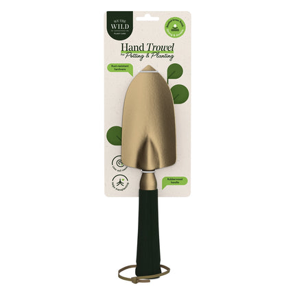 Brass & Green Hand Trowel - We The Wild Plant Care