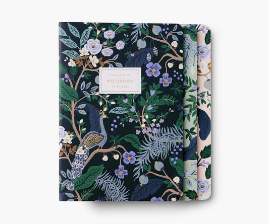 Assorted Set of 3 Peacock Notebooks - Rifle Paper Company