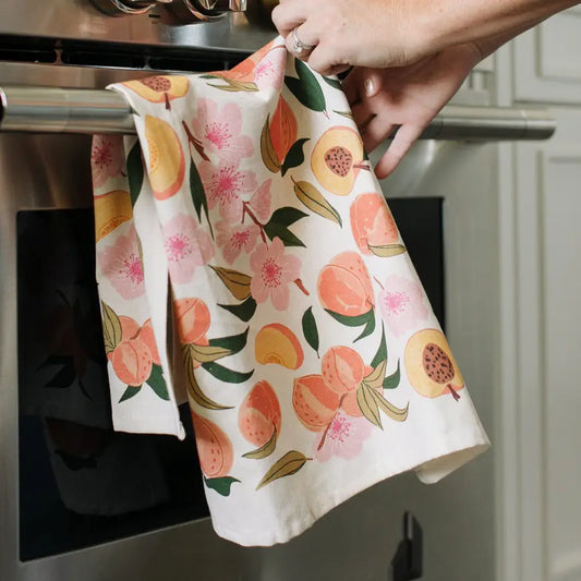 Peach Blossom Tea Towel