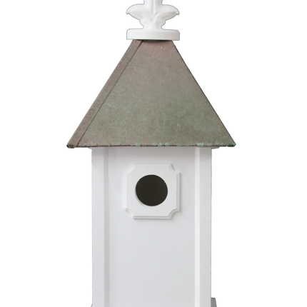 Sq Blue Bird House w Copper Roof Verdi