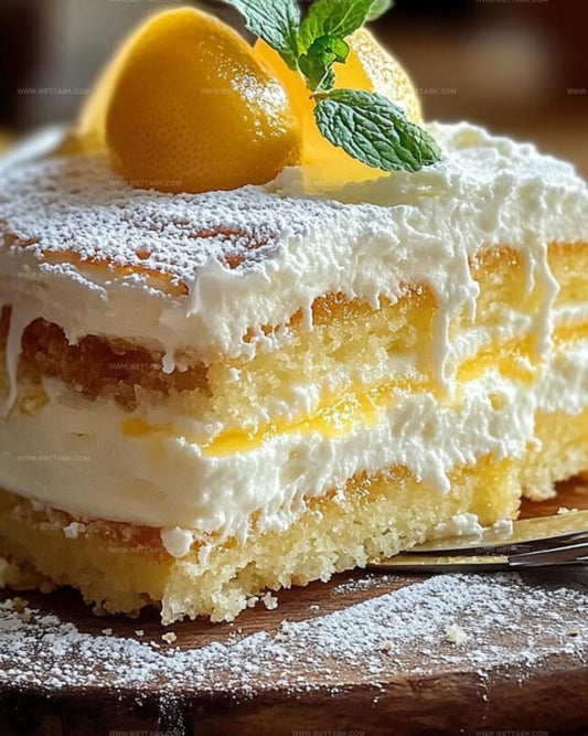Lemoncello Mascarpone Cake Slice