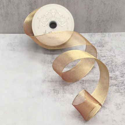 Metallic Mesh Antique Gold Ribbon