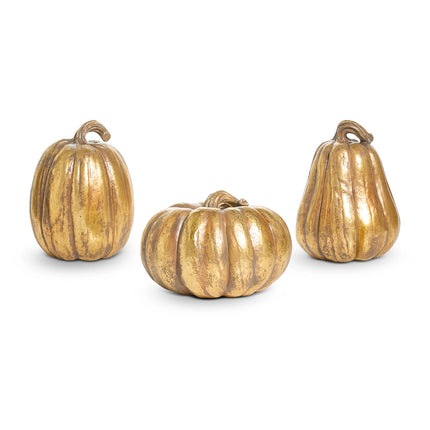 Gold Resin Pumpkin