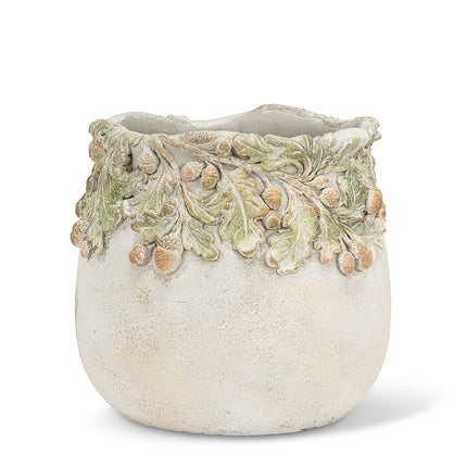 Oak Leaves & Acorns Planter