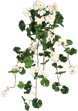 Faux Geranium Hanging Bush 34"