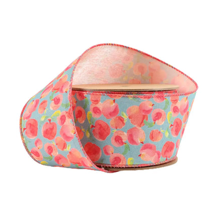 Wired Ribbon Peaches w Peach Backing