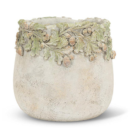 Oak Leaves & Acorns Planter