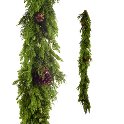 Real Touch Berry Pine and Pinecone Garland
