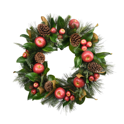 Magnolia and Apple Wreath