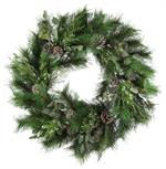 Faux Pine Greenery Pinecones Wreath