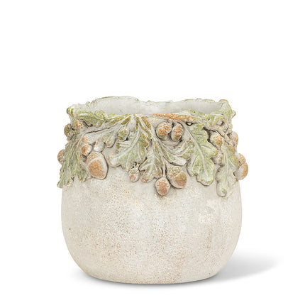 Oak Leaves & Acorns Planter