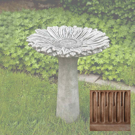 Sunflower Birdbath