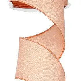 Peach Burlap Ribbon