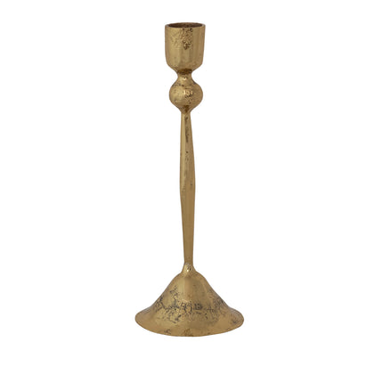 Hand-Forged Iron Tall Taper Holder Brass Finish