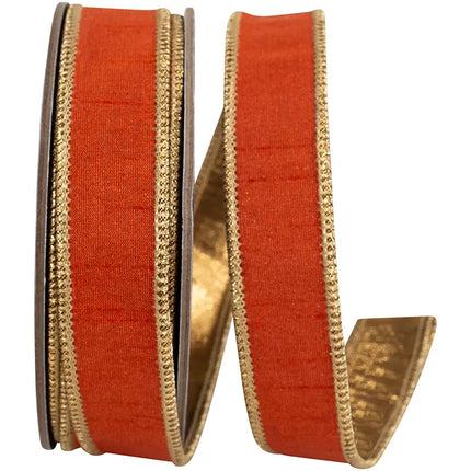 Fused Copper Dupioni Shimmer Ribbon