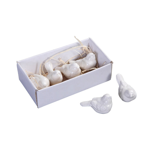 White Ceramic Bird Each