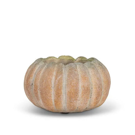 Cement Pumpkin Planter Low