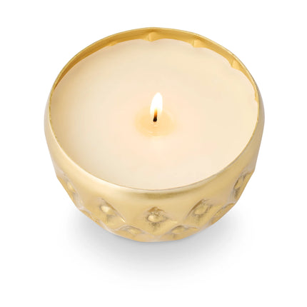 Balsam & Cedar/Winter White Radiant Pressed Metal Candle