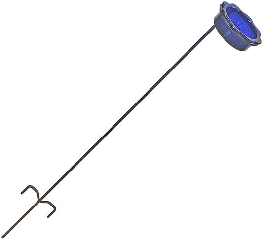 Blue Glass Dish and Step In Pole