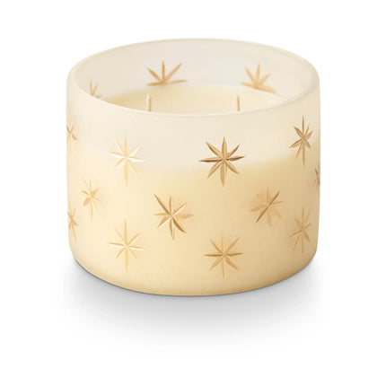 Winter White Frosted Star Glass Candle - Illume
