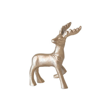 Cast Aluminum Reindeer Champagne Finish