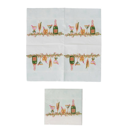 Paper Cocktail Napkins w Holiday Cocktails