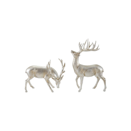 Resin Deer Silver Finish